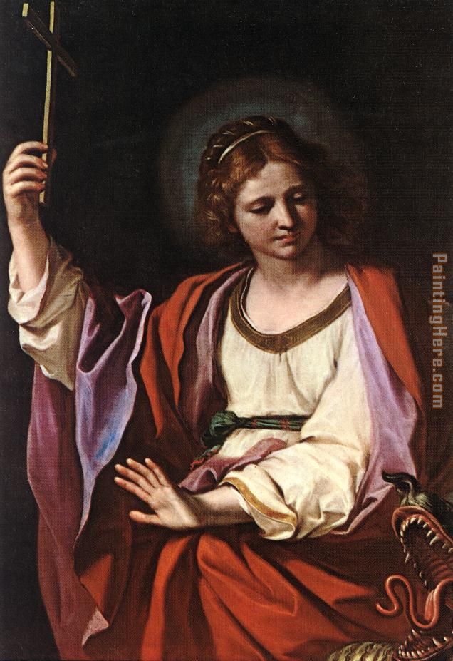 St Marguerite painting - Guercino St Marguerite art painting